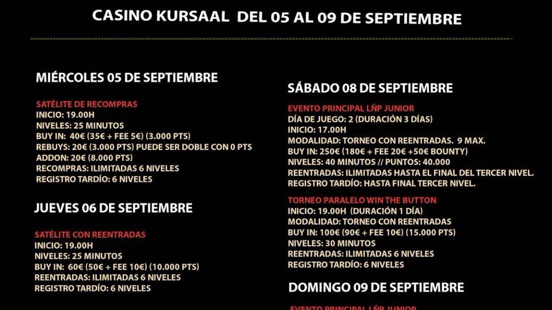 El Casino Kursaal se convierte en anfitrión del final de temporada de la LÑP Junior