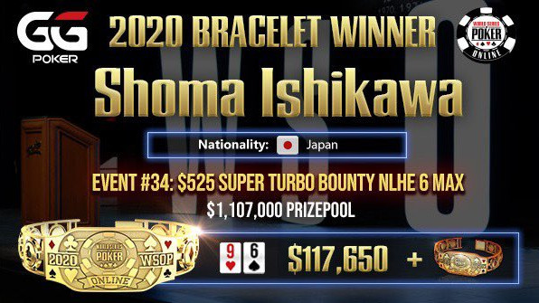 El Japonés Shoma Ishikawa triunfa en un accidentado inicio de WSOP El Japonés Shoma Ishikawa triunfa en un accidentado inicio de WSOP