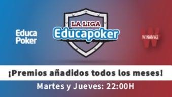 Muchos premios en la Liga EducaPoker mensual que se juega en Winamax