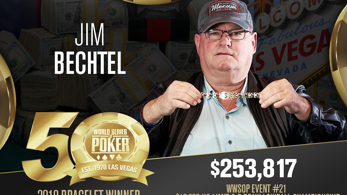 Jim Bechtel, campeón del Main Event del 93, se llevó el Evento #21 Jim Bechtel, campeón del Main Event del 93, se llevó el Evento #21
