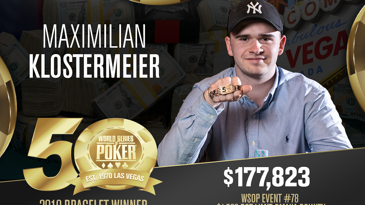 Un cobro en la WSOP, un Brazalete para Maximilian Klostermeier Un cobro en la WSOP, un Brazalete para Maximilian Klostermeier