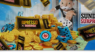 Consigue 3.000 € en tickets para los Expresso x MONOPOLY con el Sunday Surprise Consigue 3.000 € en tickets para los Expresso x MONOPOLY con el Sunday Surprise