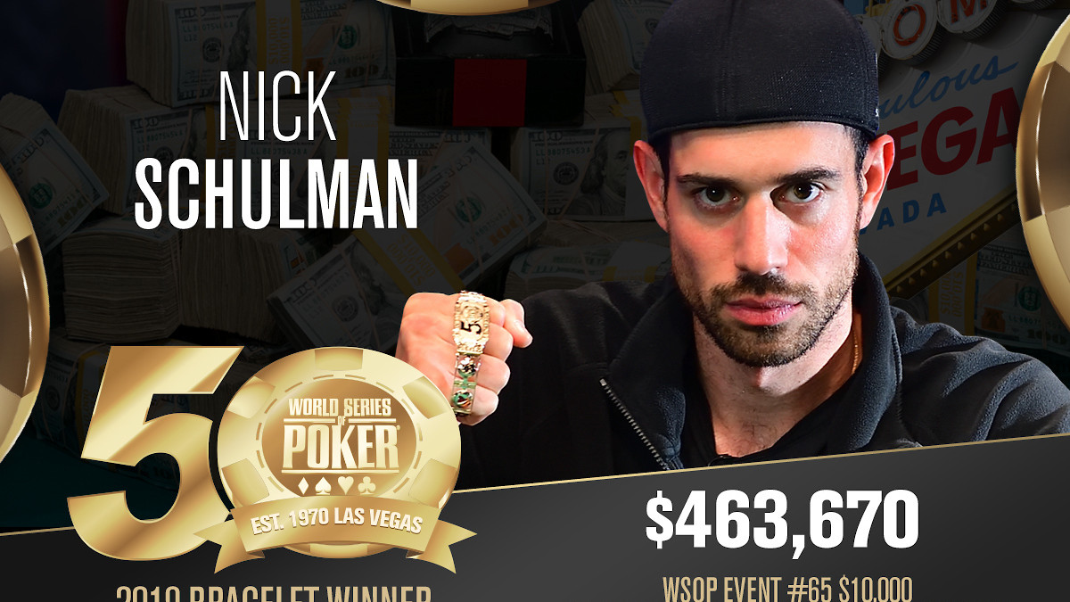 Nick Schulman embolsó su tercer Brazalete Nick Schulman embolsó su tercer Brazalete