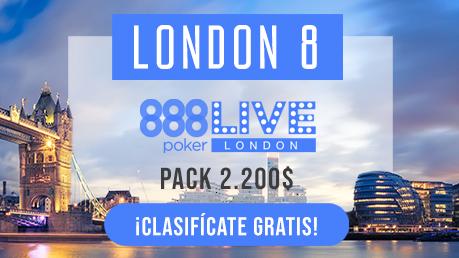 Gana un paquete de 2.200$ para el 888LIVE London Festival con EducaPoker y 888poker.es