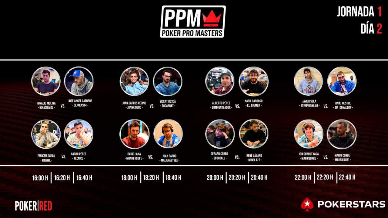 Los grupos E, F, G y H juegan esta tarde la primera jornada del Poker Pro Masters Los grupos E, F, G y H juegan esta tarde la primera jornada del Poker Pro Masters