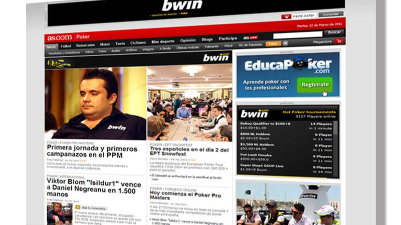 Poker-Red y bwin presentan la sección de poker en As.com y el 4x EducaPuntos Poker-Red y bwin presentan la sección de poker en As.com y el 4x EducaPuntos