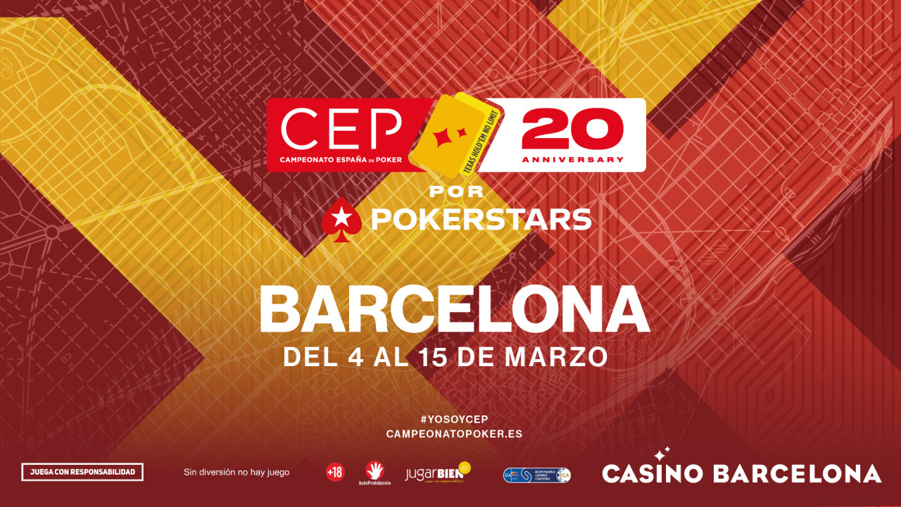 El Campeonato de España de Poker por PokerStars arrancará en Casino Barcelona la temporada de su 20 aniversario