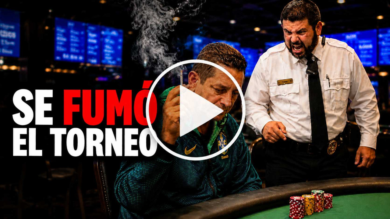 Un brasileño se fuma un cigarro en pleno torneo de las WSOP