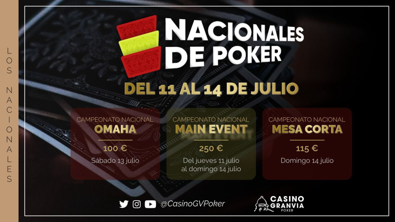 ¡Vuelven los Nacionales de Poker a Casino Gran Vía!