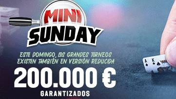 Nuevo domingo de torneos en Winamax: Mini Sunday y Sunday Surprise