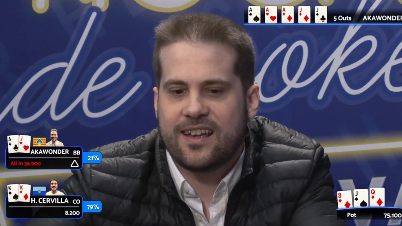 "AKAWonder", invitado del primer episodio de Noche de Poker, eliminado en 6ª posición