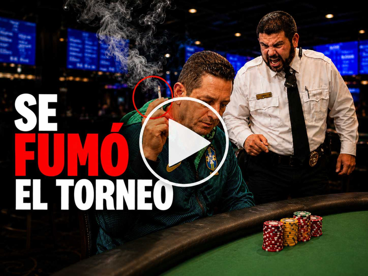 Un brasileño se fuma un cigarro en pleno torneo de las WSOP