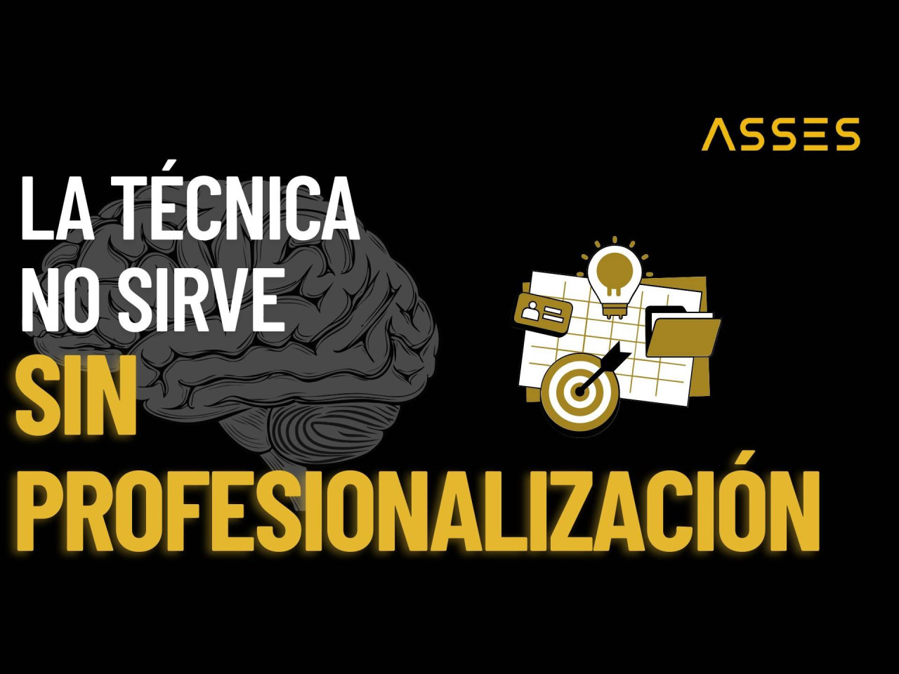 La técnica no sirve DE NADA sin profesionalización